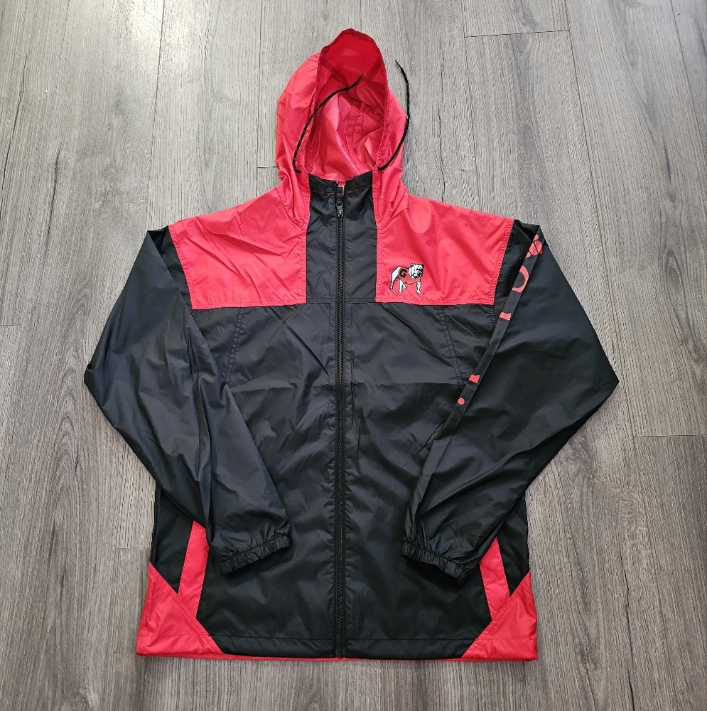 Columbia Georgia Bulldogs Windbreaker Jacket Mens Size Medium